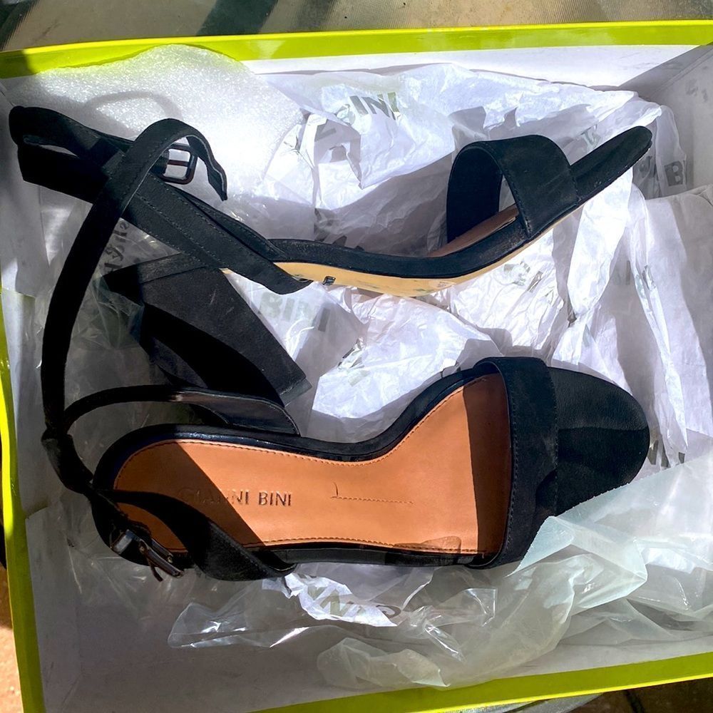 Gianni Bini Arleena Suede Ankle Strap Block Heels